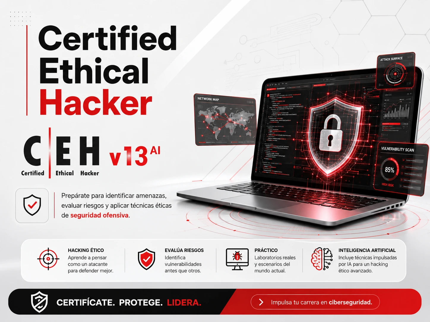 Presentación general de la certificación CEH v13 AI